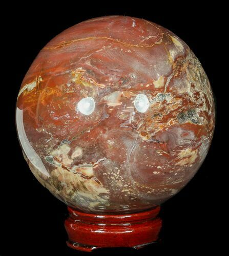 Colorful Petrified Wood Sphere - Madagascar #49736
